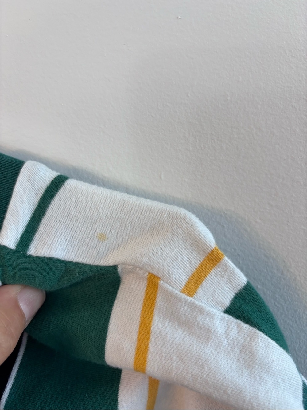 Guess Originals Men’s Striped Tshirt size XXL Tee green and yellow - Picture 4 of 4